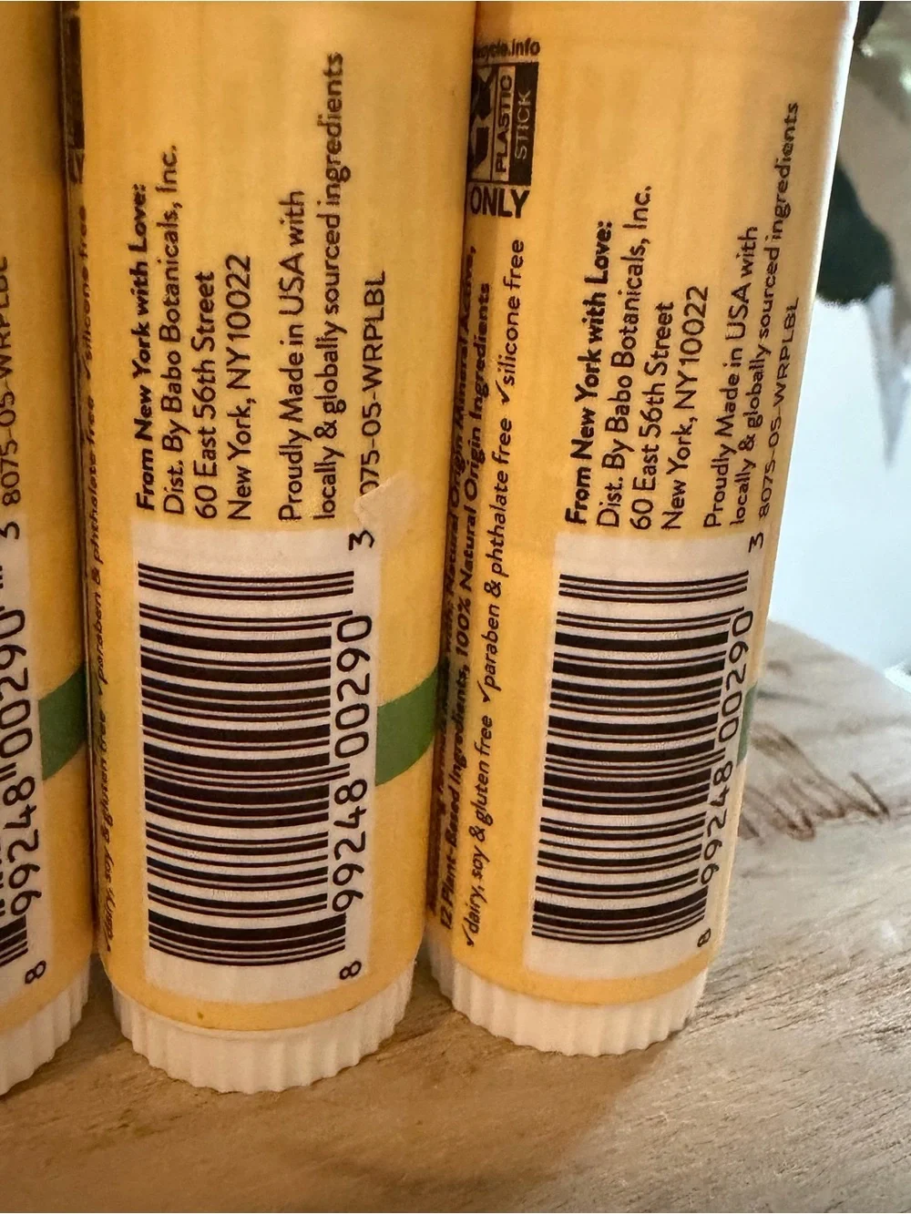 3x Babo Botanical Sheer Zinc Sensitive skin Mineral Sunscreen Stick SPF30 Vegan